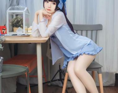 面饼仙儿 蓝色睡衣壁纸