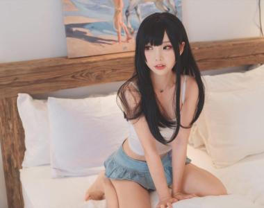 面饼仙儿 牛仔短裙壁纸15图